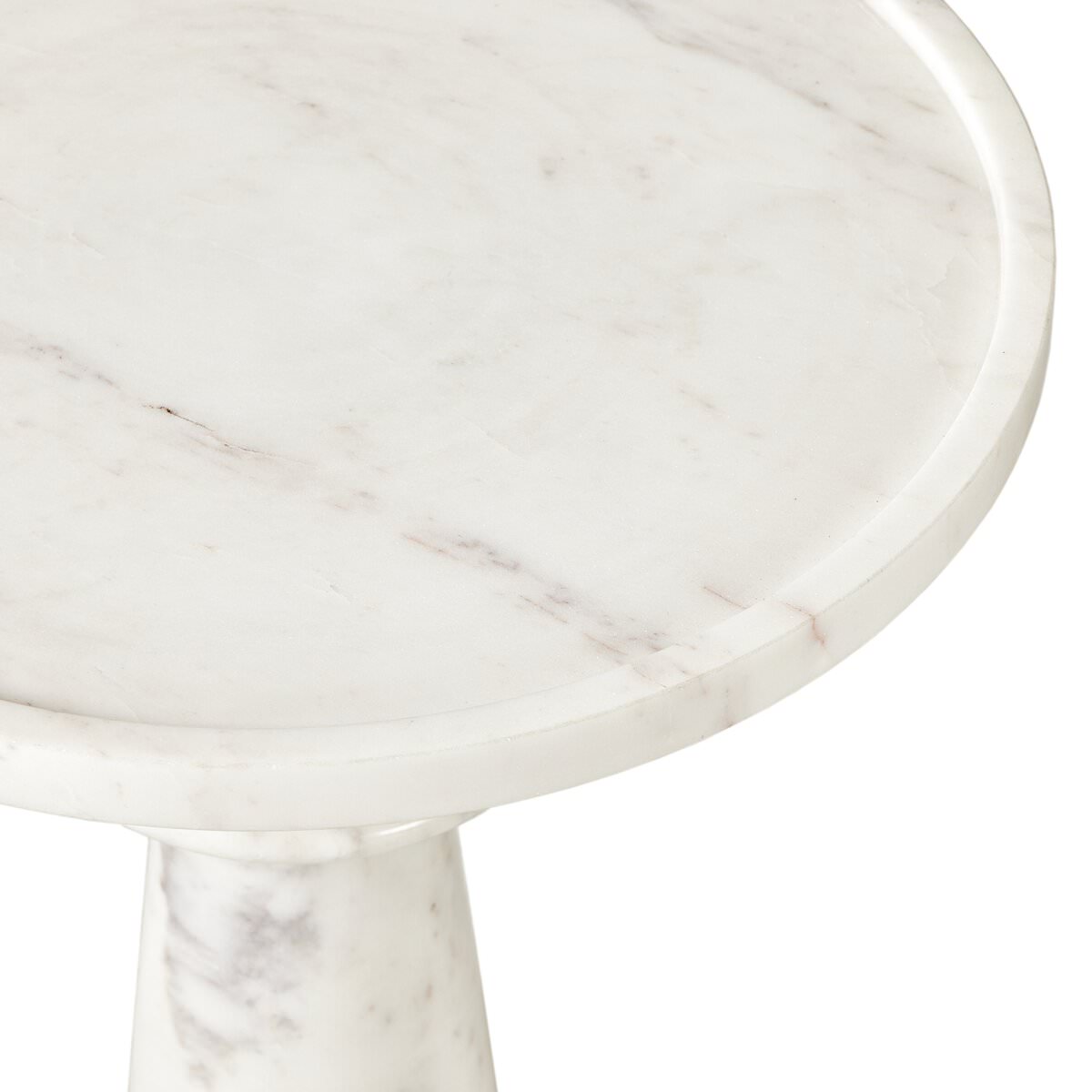 Table d'appoint Skylar de Four Hands en marbre blanc poli