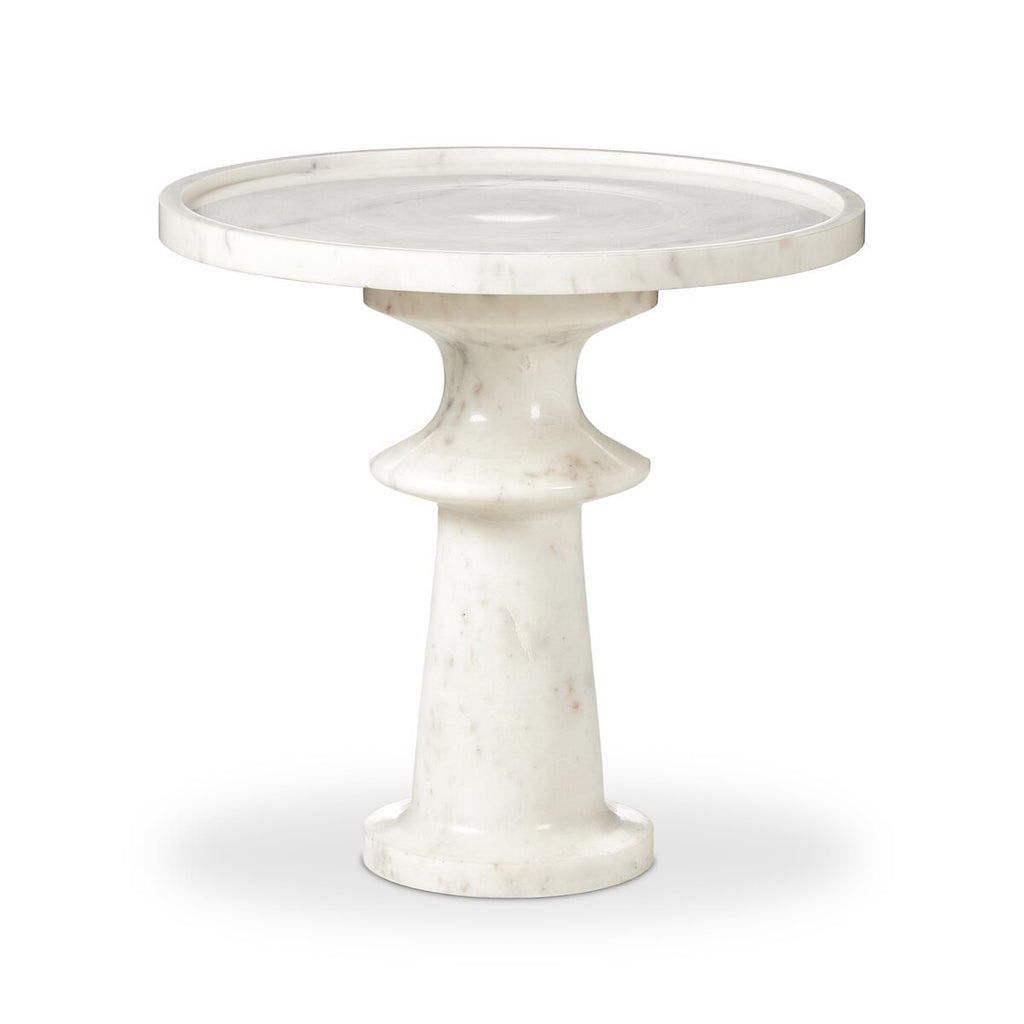 Table d'appoint Skylar de Four Hands en marbre blanc poli