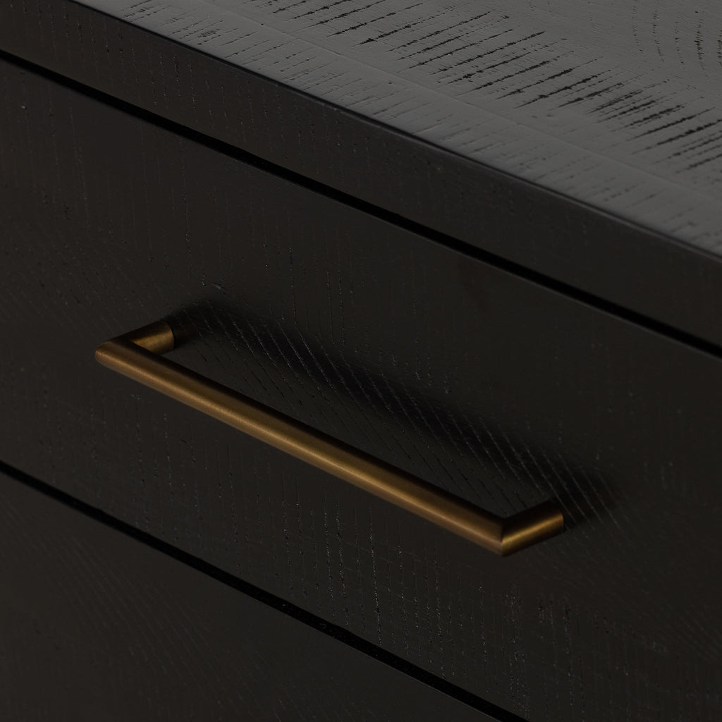 Table de chevet Four Hands Suki en noir bruni