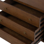 Table de chevet Four Hands Sullivan en placage couleur fauve