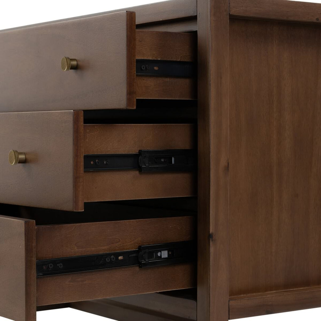 Table de chevet Four Hands Sullivan en placage couleur fauve