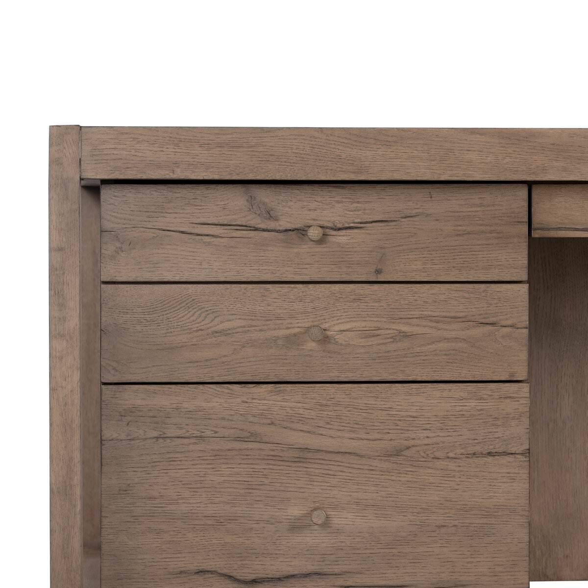 Bureau suspendu Four Hands en placage gris rustique