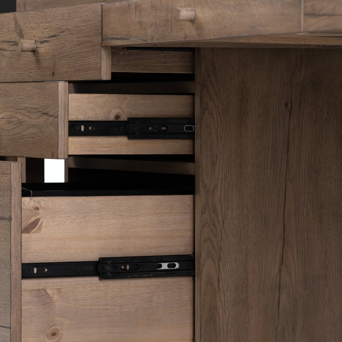 Bureau suspendu Four Hands en placage gris rustique