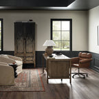 Bureau suspendu Four Hands en placage gris rustique