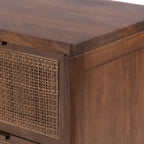 Commode à 9 tiroirs Four Hands Sydney en rotin marron