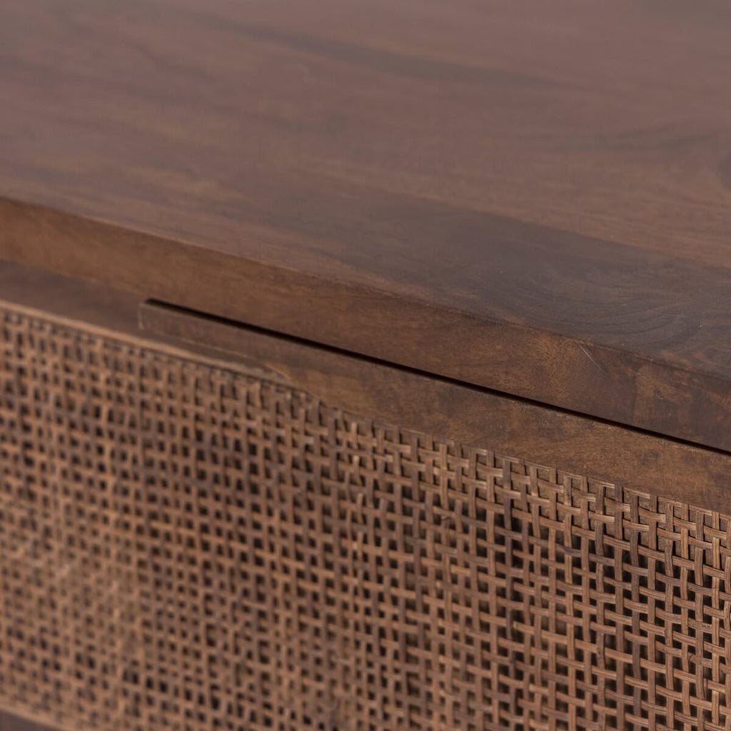 Commode à 9 tiroirs Four Hands Sydney en rotin marron