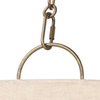 Pendentif Teague à quatre mains en laiton antique et fer