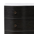 Commode en marbre Tiago de Four Hands, finition noire vieillie