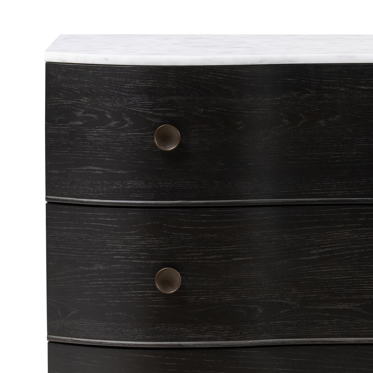 Commode en marbre Tiago de Four Hands, finition noire vieillie