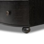 Commode en marbre Tiago de Four Hands, finition noire vieillie