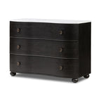 Commode en marbre Tiago de Four Hands, finition noire vieillie