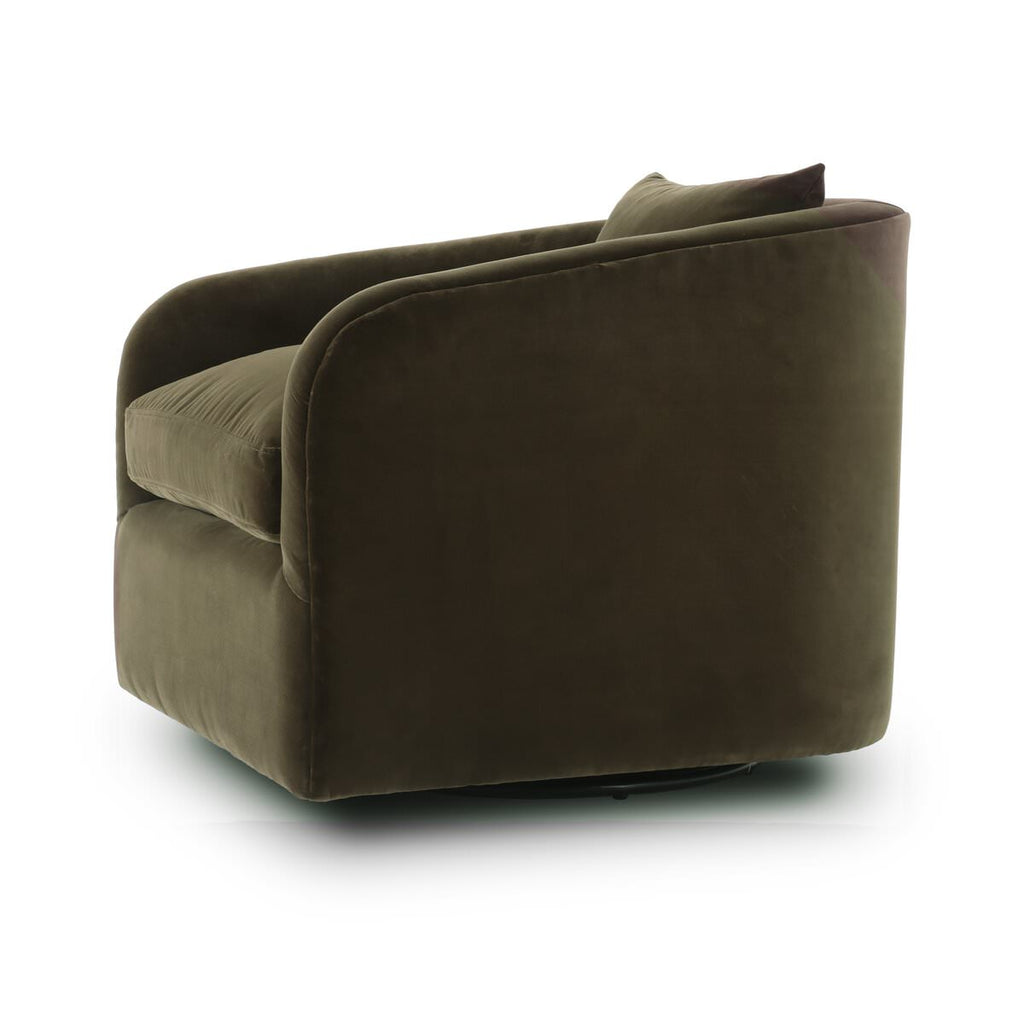 Fauteuil pivotant Four Hands Topanga couleur olive Surrey