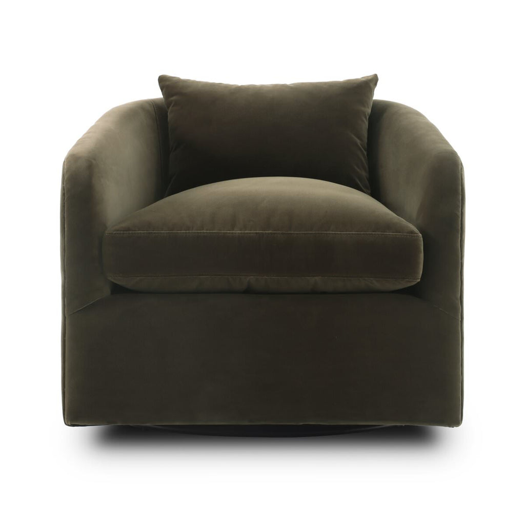 Fauteuil pivotant Four Hands Topanga couleur olive Surrey