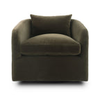 Fauteuil pivotant Four Hands Topanga couleur olive Surrey