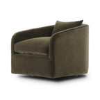 Fauteuil pivotant Four Hands Topanga couleur olive Surrey
