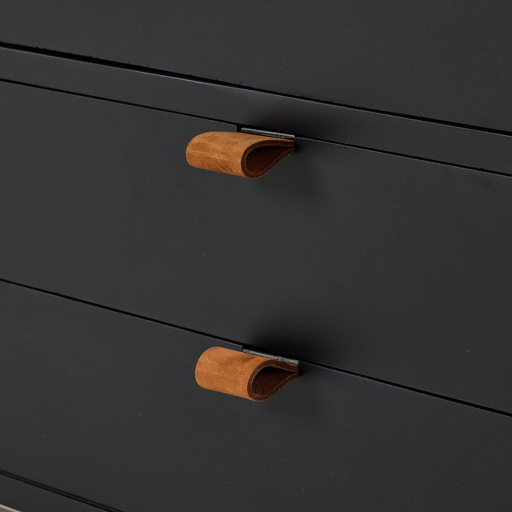 Meuble bar Four Hands Trey en peuplier noir délavé