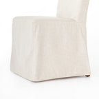 Chaise de salle à manger Four Hands Vista avec housse amovible en lin Savile