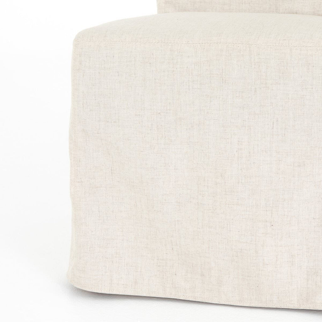 Chaise de salle à manger Four Hands Vista avec housse amovible en lin Savile