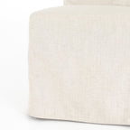 Chaise de salle à manger Four Hands Vista avec housse amovible en lin Savile