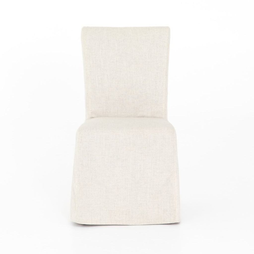 Chaise de salle à manger Four Hands Vista avec housse amovible en lin Savile