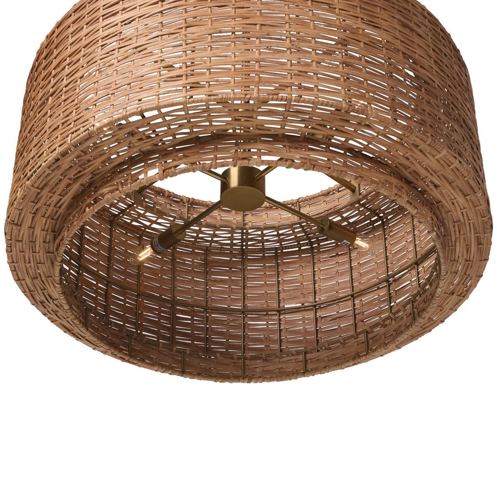 Pendentif Wendall à quatre mains en laiton antique et fer