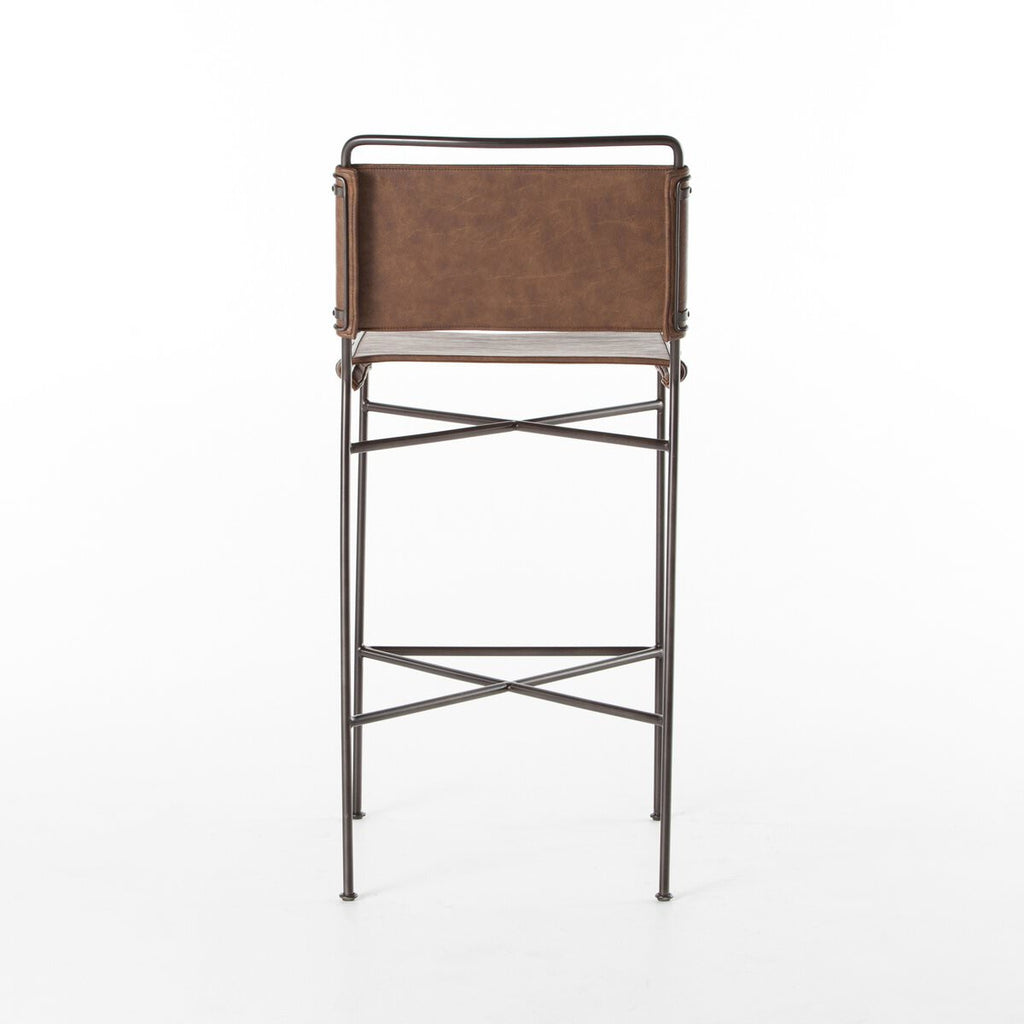 Tabouret de bar Four Hands Wharton en marron vieilli