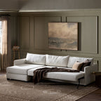 Canapé d'angle convertible 2 pièces Wickham de Four Hands, coloris Alameda Snow, méridienne gauche