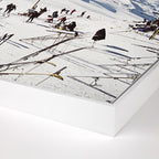 Estampe de ski à quatre mains à Zermatt par Slim Aarons