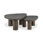Ensemble de tables basses gigognes Four Hands Zion en chêne gris tabac
