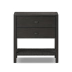 Table de chevet Four Hands Zuma en placage de frêne noir fumé