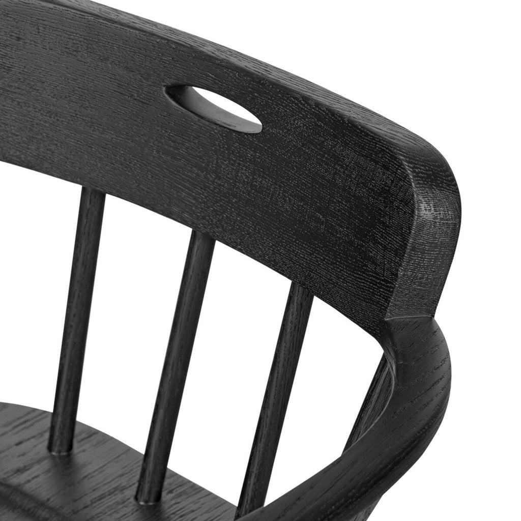 Chaise de salle à manger Thalia Amber Lewis x Four Hands en chêne noir