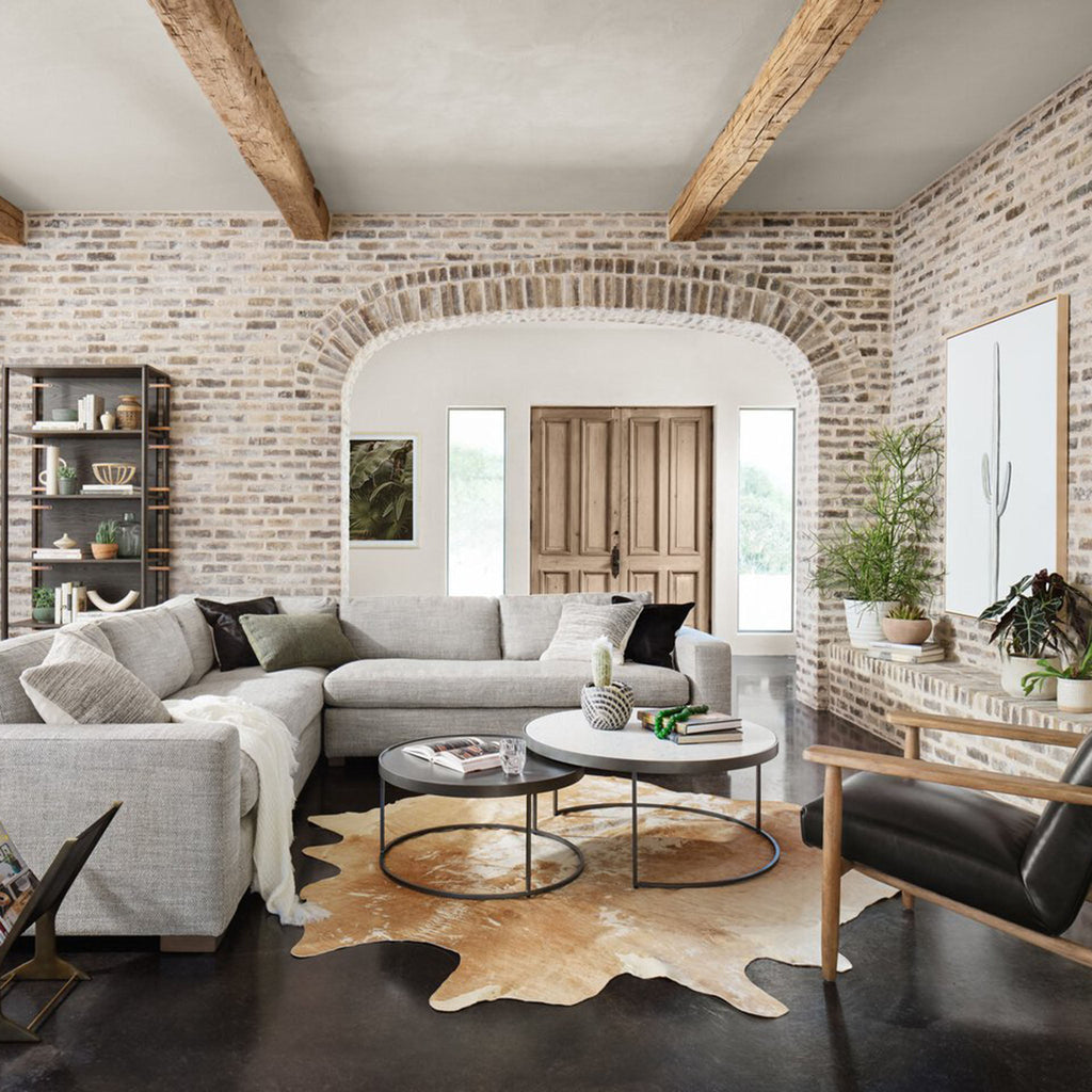 Canapé d'angle 3 pièces Four Hands Boone Small couleur Thames Coal