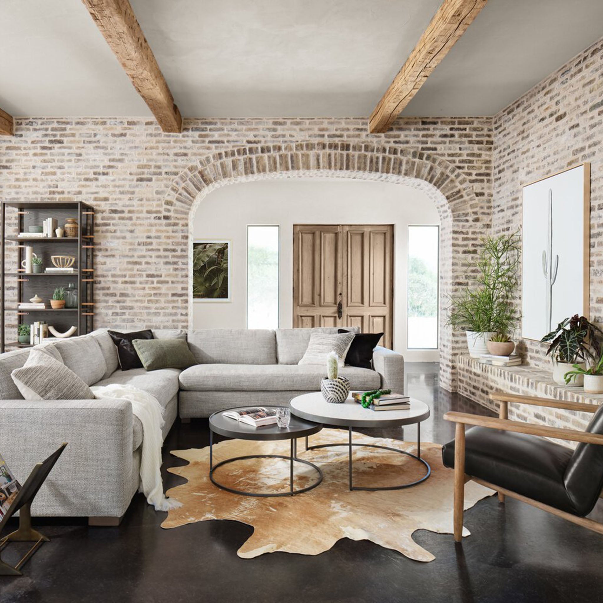 Canapé d'angle 3 pièces Four Hands Boone Small couleur Thames Coal