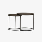 Tables gigognes Four Hands en pierre de lave noire