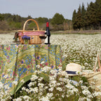 Nappe verte et bleue style jardin français - 71 x 142
