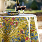Nappe verte et bleue style jardin français - 71 x 142