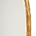 Miroir rond martelé Remy en or antique