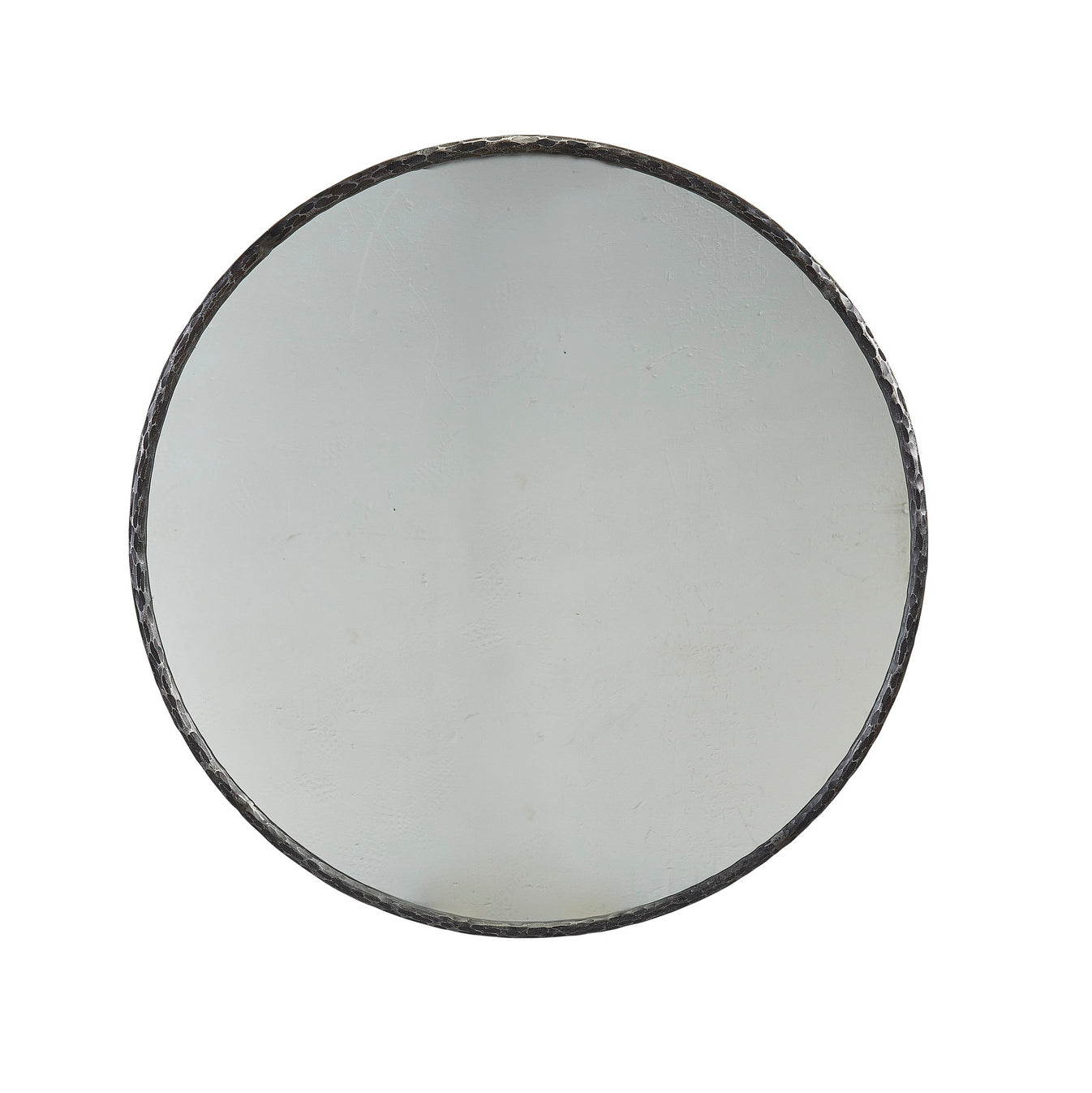 Miroir rond martelé Remy noir