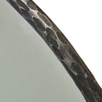 Miroir rond martelé Remy noir