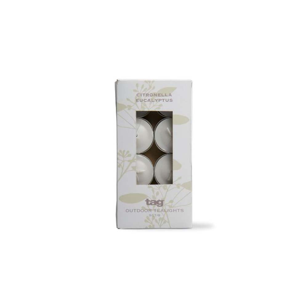 Bougies chauffe-plat citronnelle et eucalyptus - Lot de 8