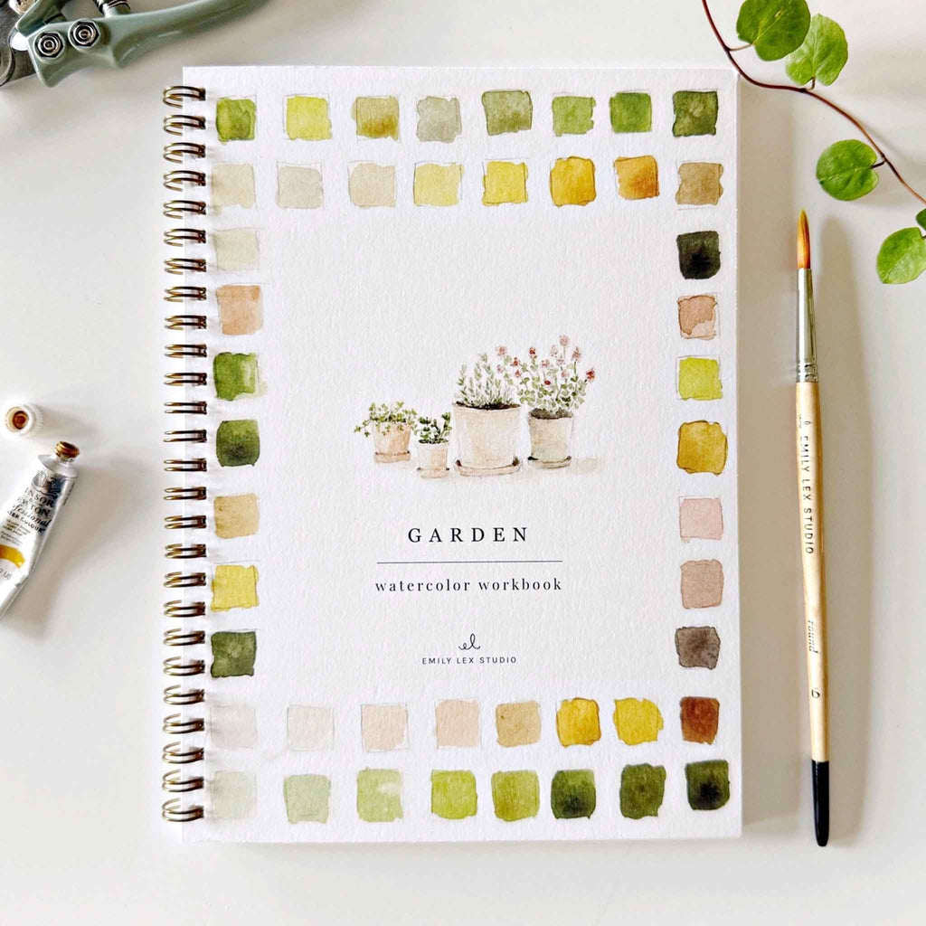 Cahier d'aquarelle sur le jardin