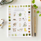 Cahier d'aquarelle sur le jardin
