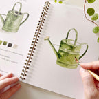 Cahier d'aquarelle sur le jardin