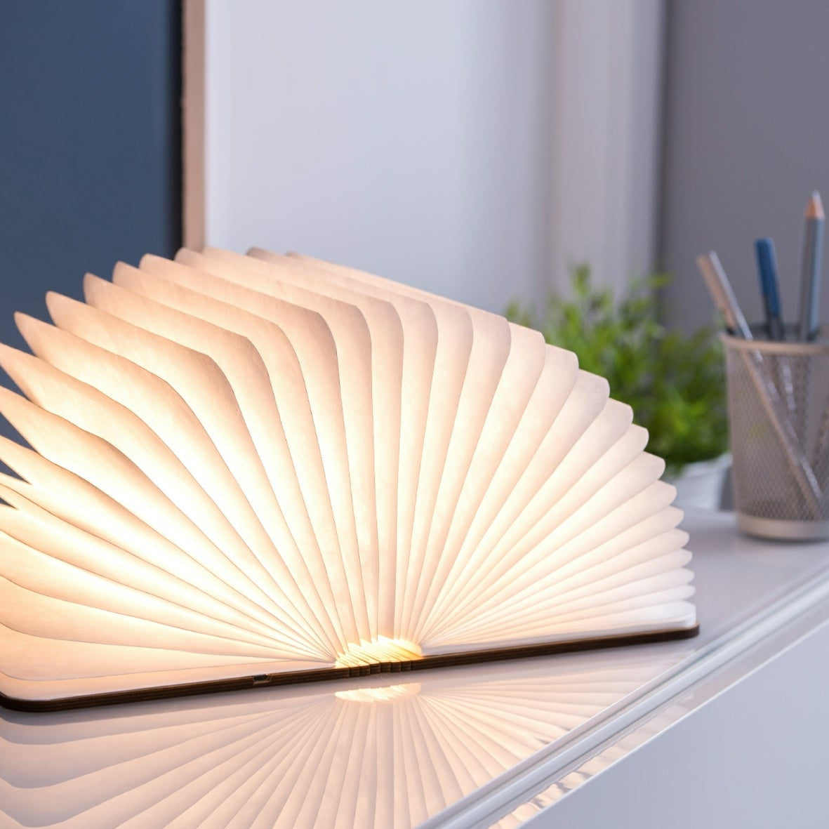 Grande lampe de lecture intelligente en érable