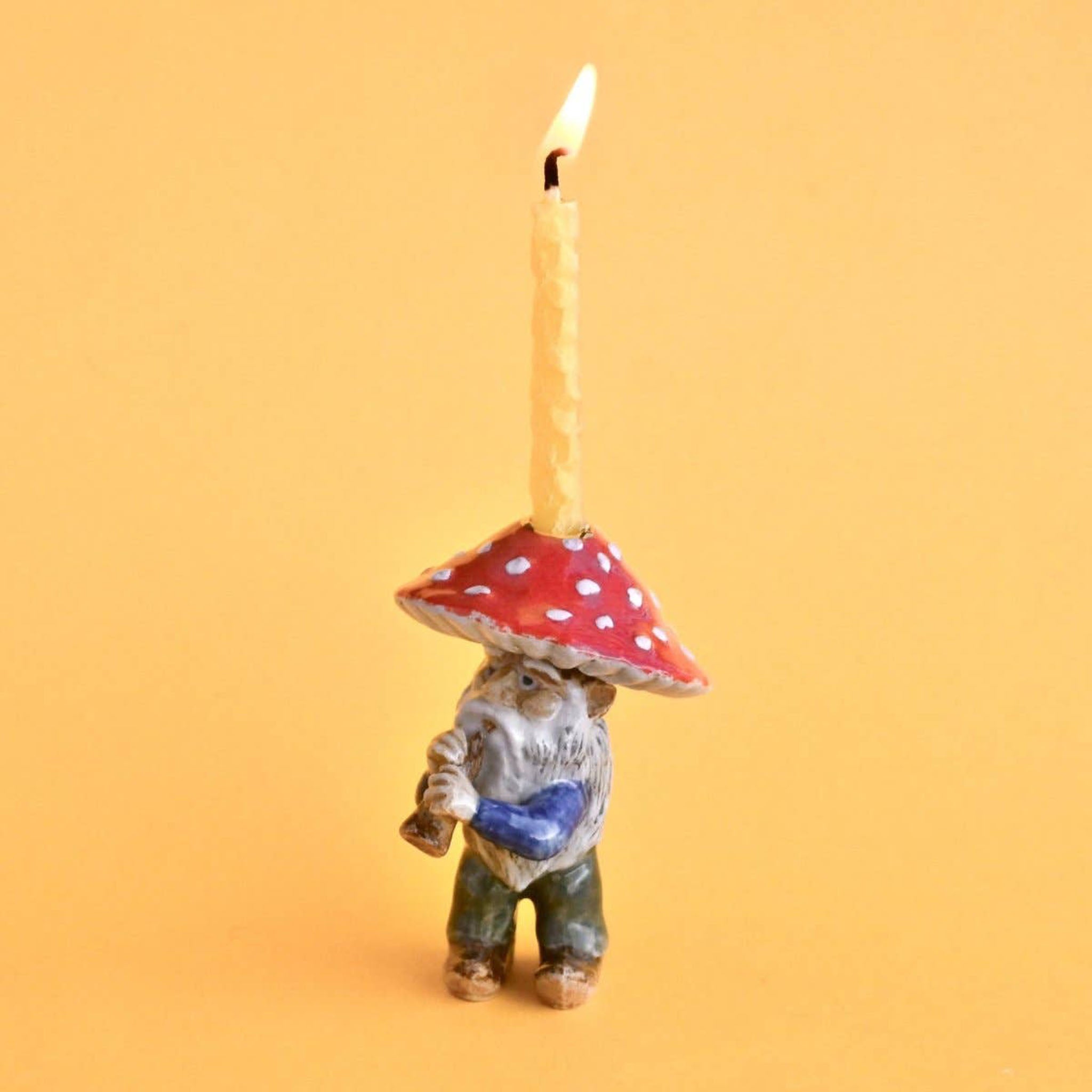 Décoration de gâteau gnome champignon