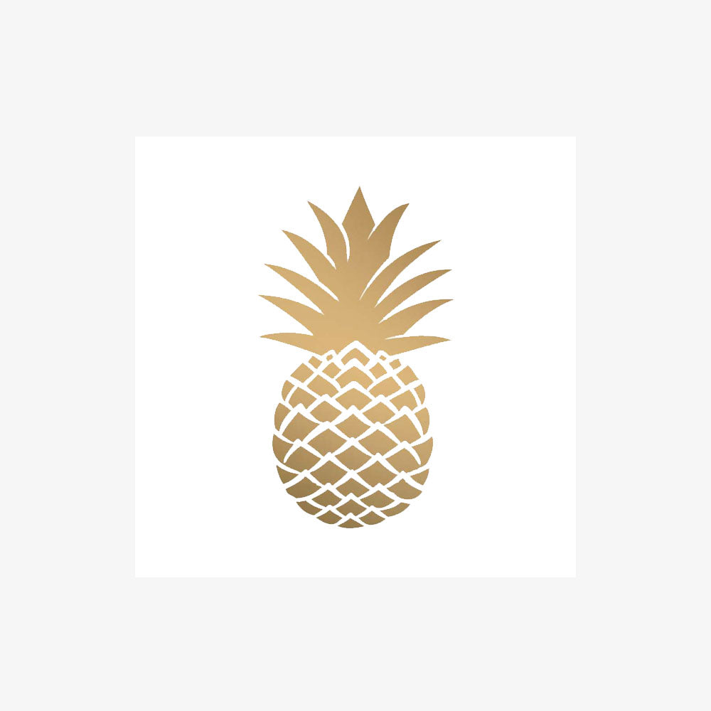 Serviette de cocktail ananas doré