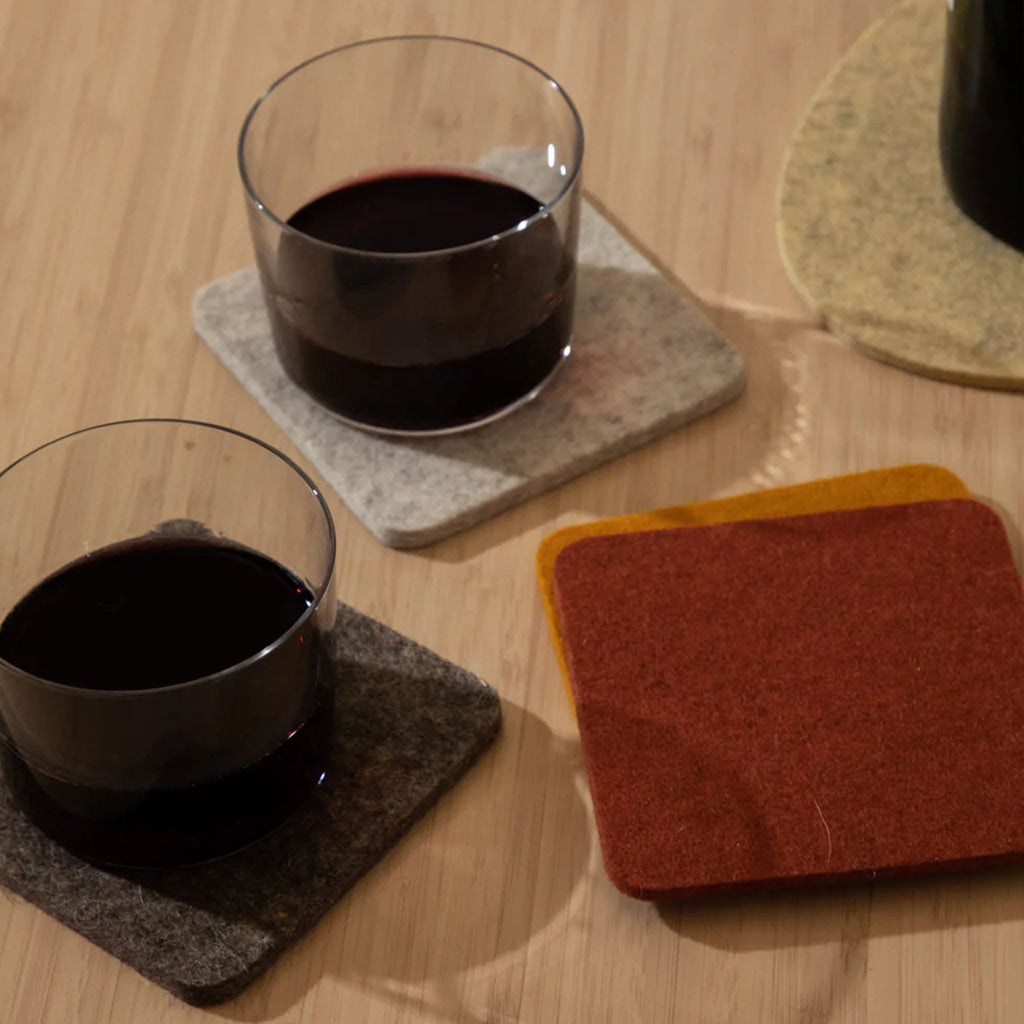 Dessous de verre carré Graf Lantz, couleur soleil du désert