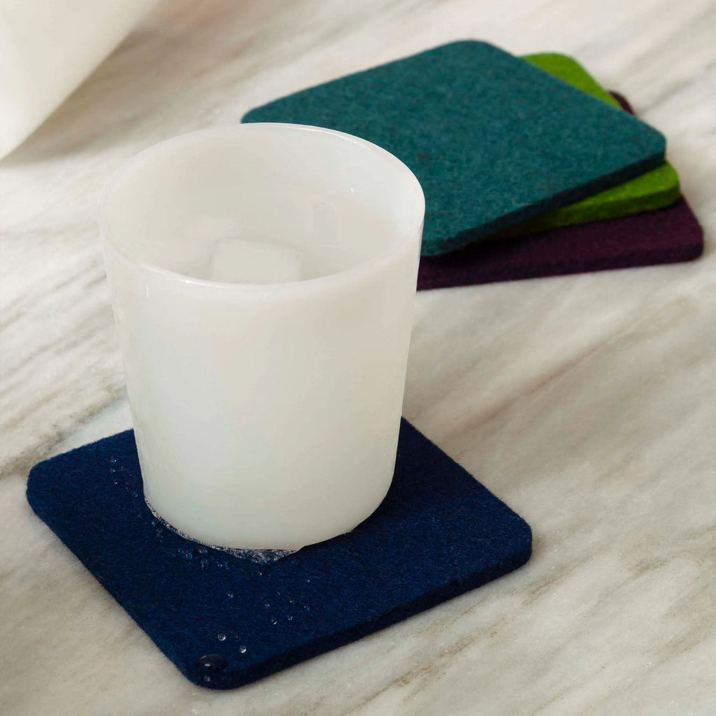 Ensemble de sous-verres carrés Graf Lantz couleur bijou