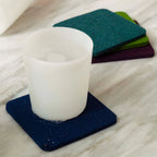 Ensemble de sous-verres carrés Graf Lantz couleur bijou