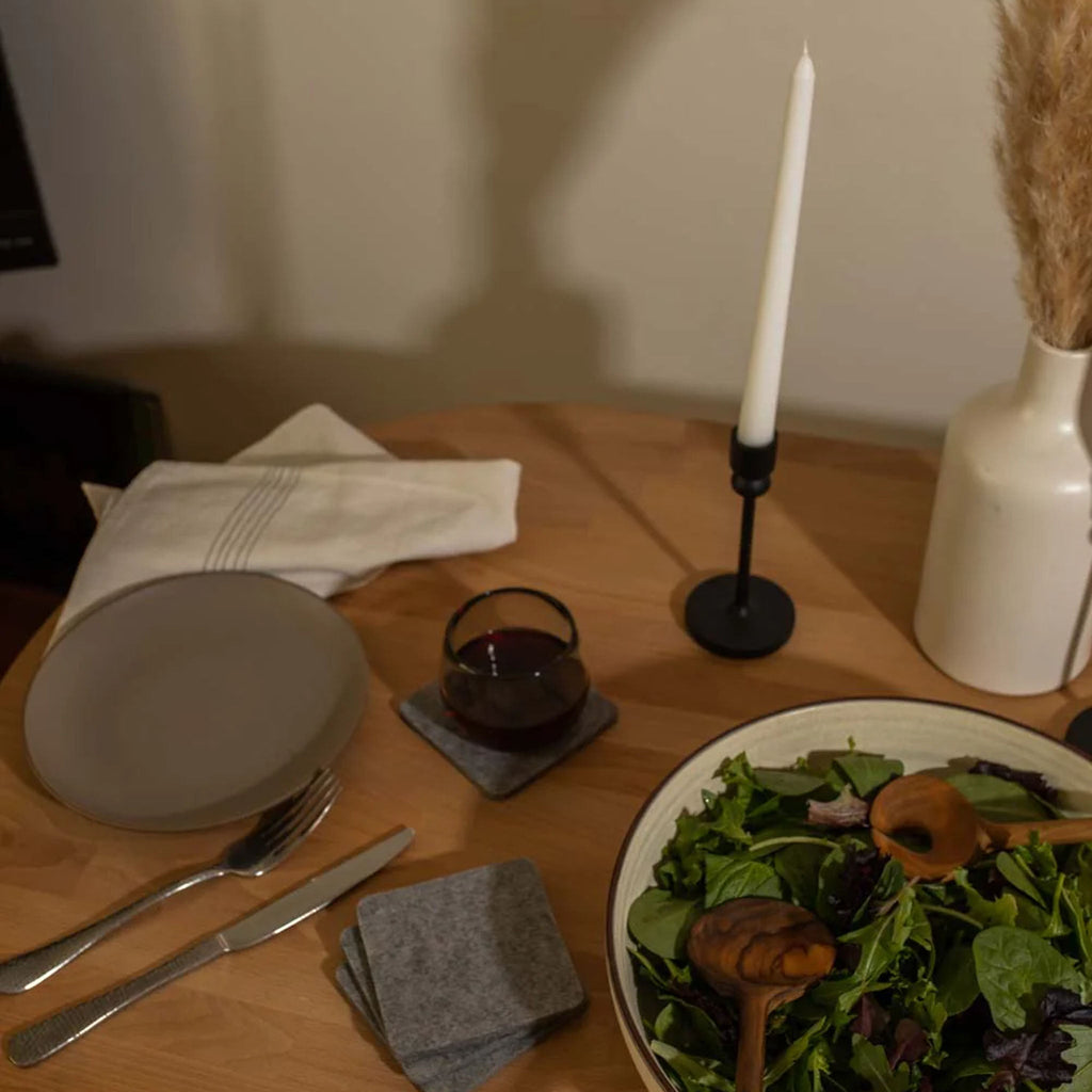 Ensemble de sous-verres carrés Graf Lantz en granit